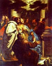 Anthony van Dyck: A Szentlélek eljövetele (Pünkösd. 1618-20.)